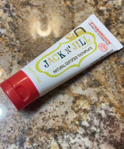 Jack N' Jill Natural Toothpaste for Babies & Toddlers - Safe if Swallowed, Xylitol, Fluoride Free, Organic Fruit Flavor, Makes Tooth Brushing Fun for Kids - Blueberry & Strawberry, 1.76 oz (2 Pack) 1.76 Ounce (Pack of 2) 21 81T0HA162fL