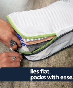 Compression Packing Cubes for Travel - Luggage and Backpack Organizer Packaging Cubes for Clothes (White and Green, 2 Piece Set) 2Piece White and Green 38 81T2VnKUeRL