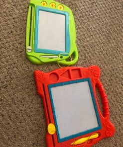 AiTuiTui Magnetic Drawing Board Mini Travel Doodle, Erasable Writing Sketch Colorful Pad Area Educational Learning Toy for Kid/Toddlers/Babies with 3 Stamps and 1 Pen (Green) Green 43 81T46HYP3sL