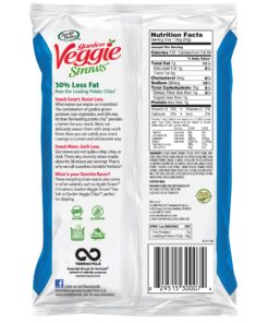 Sensible Portions Garden Veggie Straws, Ranch, Snack Size, 1 Oz (Pack of 24) Zesty Ranch 1 Ounce (Pack of 24) 12 81T49rELAzL