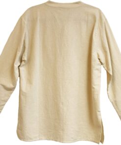 Yak & Yeti Mens Tunic Muslin Cotton Cream Colored 3-button Loop Closure, Mandarin Collar Medium 7 81T5lMc0FBL