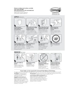 Command Bath Razor Holder, Clear Frosted, 1-Holder, 1- Water-Resistant Strip, Organize Damage-Free 38 81T6KkcWzML