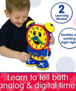 The Learning Journey Telly The Teaching Time Clock - Electronic Analog & Digital Time Telling Aid with Two Quiz Modes & Night Light - Telling Time Teaching Clock - Award Winning Toys Classic Telly 10 81T8JphXuFL