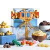 Broadway Basketeers Chocolate Food Gift Basket Tower Snack Gifts for Families, College, Delivery for Christmas Holidays, Appreciation, Thank You, Corporate, Get Well Soon, Care Package Small (3 Tier)