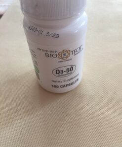 Bio-Tech Pharmacal D3-50 50,000 IU, 100 Capsules – All-Natural Supplement – Supports Bone, Cardiovascular, Neuromuscular, & Immune Health – No Dairy, Fish, Gluten, Peanut, Shellfish, & Soy Standard Packaging 26 81TA5QoT8QL