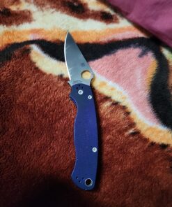 Spyderco Para Military 2 Signature Midnight Blue Knife with 3.42" CPM S110V Steel Blade and Durable G-10 Handle - PlainEdge - C81GPDBL2 41 81TApLMm17L
