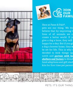 Paws & Pals Dog Crate, 24" Pet Cage, Wire Metal Kennel, with Tray, Foldable & Portable, Durable Steel Wire, Easy Setup, Ideal for Puppies & Kittens, Black 24.0"L x 16.0"W x 20.0"H 25 81TB6asonmL