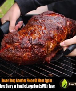 Cave Tools Metal Meat Claws for Shredding Pulled Pork, Chicken, Turkey, and Beef- Handling & Carving Food - Barbecue Grill Accessories for Smoker, or Slow Cooker - Knuckle Grip 21 81TBZ GJqZL