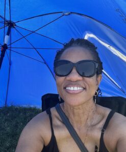 Sport-Brella Super-Brella SPF 50+ Sun and Rain Canopy Umbrella for Camping, Beach and Sports Events (8-Foot, Blue) 38 81TCZltPUOL