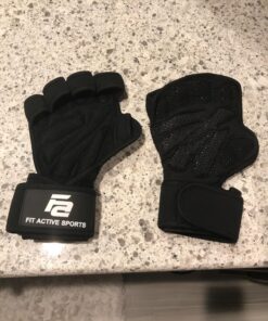 Fit Active Sports New Ventilated Weight Lifting Workout Gloves with Built-in Wrist Wraps for Men and Women - Great for Gym Fitness, Cross Training, Hand Support & Weightlifting. Large 43 81TDfYHVVdL