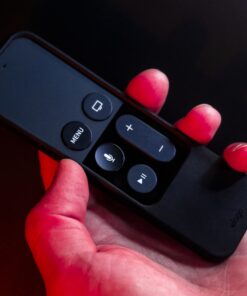 elago R2 Slim Case Compatible with Apple TV Siri Remote 1st Generation (Black) - Slim Design, Scratch-Free Silicone, Shock Absorption, Full Access Black 41 81TDptfnckL