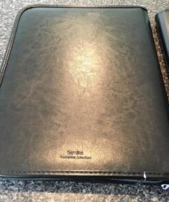 Samsill Professional Resume Padfolio with Secure Zippered Closure, 10.5 x 13 inches, Sleeve for 10.1 inch Tablet, 8.5 x 11 Notepad, Black Full Size 58 81TEZDC1x9L