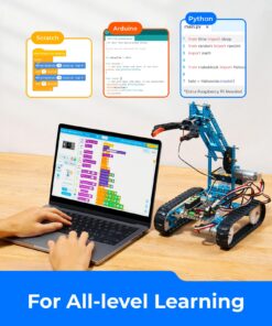 Makeblock mBot Ultimate 10 in 1 Robot Building Toys, Robotics Kit App Remote Control Robot Toys Compatible with Arduino C & Raspberry Pi, STEM Educational DIY Robot Arm Kit Gift for Teenagers & Adults Ultimate Robot 10 81TErcLls5L