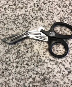 Madison Supply Medical Scissors, EMT and Trauma Shears - 7.5 Inch Premium Quality Stainless Steel Bandage Scissors - Fluoride-Coated with Non-Stick Blades - 2 Pack (Black/Stainless) 2-Pack Black Handle/Stainless Blades 34 81TEx89ZPGL