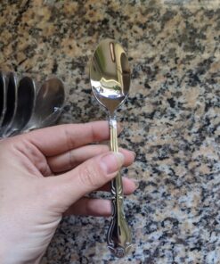 New Star Foodservice 58727 Rose Pattern, 18/0 Stainless Steel, Teaspoon, 6.2-Inch, Set of 12 Roseline - Teaspoon (12-Pack) 28 81TGA5s3mvL