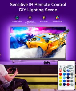 HAMLITE TV LED Backlight, 8.2Ft Led Light for TV 32-60 Inch Monitor Backlight, HDTV Wall Mount Stand Work Space Gaming Room Decor, LED Bias Ambient Mood Lighting Kit for 32-60inch 41 81TGji1riEL