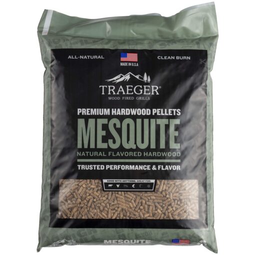 Traeger Grills Mesquite 100% All-Natural Wood Pellets for Smokers and Pellet Grills, BBQ, Bake, Roast, and Grill, 20 lb. Bag