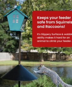 Predator Guard Squirrel Baffle - Protects Hanging Bird Feeders and Poles - Raccoon and Squirrel Proof Your Bird Feeders and Bird Houses - Anti-Rust Galvanized Steel - 17 inch 23 81TJbN f3L