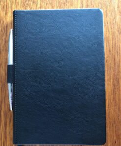 Ruled Notebook/Journal - Lined Journal for Writing, 5.75'' x 8.4'' Notebook Journal, 146 pages Faux Leather Notebook with Thick Paper, Waterproof Hardcover, Elastic Closure black 55 81TJwzu4ipL