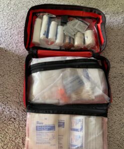 First Aid Kit – 291 Pieces of First Aid Supplies | Hospital Grade Medical Supplies for Emergency and Survival Situations | Ideal for Car, Trucks, Camping, Hiking, Travel, Office, Sports, Pets, Hunting, Home 291 Piece - Bag 54 81TK3o6OyuL