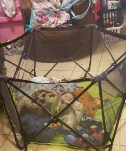 Summer Infant Pop ‘n Play Portable Playard, Green - Lightweight Play Pen for Indoor and Outdoor Use - Portable Playard with Fast, Easy and Compact Fold 56 81TKNJFaZ6L