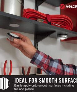 VELCRO Brand Heavy Duty Tape with Adhesive - Cut Strips to Length - Holds 10 lbs, Black - Industrial Strength Roll, Wide 10Ft x 2In - Strong Hold for Indoor or Outdoor Use 14 81TKva7ZJHL