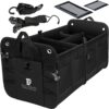 TRUNKCRATEPRO Trunk Organizer for Car, SUV, Truck | Premium Adjustable Multi Compartments Collapsible Car Trunk Organizer with Securing Straps & Non-Slip Bottom (Large Size, Black) Large 28 81TLYlDSWsL