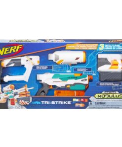 Alternative view of Nerf Modulus Tri-Strike Blaster, Mega Barrel, Rocket Launcher, Clip, 1 Rocket, Kids Outdoor Games (Amazon Exclusive) Standard Packaging