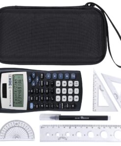 Khanka Hard Travel Case Replacement for Texas Instruments TI-30XIIS Scientific Calculator, Case Only (Black) Black 16 81TQ6a3UbNL