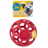 JW Pet Hol-ee Roller Dog Toy Puzzle Ball, Natural Rubber, Large (5.5 Inch Diameter), Colors May Vary ASSORTED