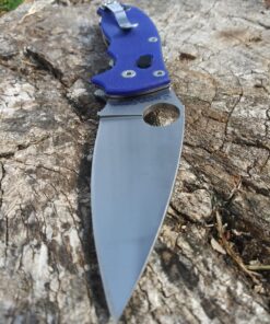 Spyderco Manix 2 Signature Knife with 3.37" CPM S110V Steel Blade and Durable Dark Blue G-10 Handle - PlainEdge - C101GPDBL2 48 81TR1DAByL