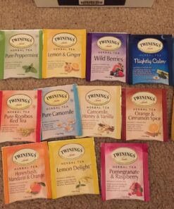 Twinings Herbal Tea Bag Assortment (Pack of 40) with By The Cup Honey Sticks 48 81TRl6rSjFL