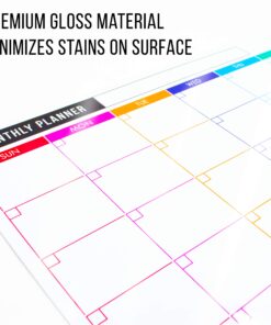 STYLIO Dry Erase Calendar Whiteboard. Set of 3 Magnetic Calendars for Fridge: Monthly, Weekly Organizer & Daily Notepad. Refrigerator & Wall Family Calendar. 4 Fine Point Markers & Eraser Included White 27 81TT0P2FLL 1