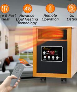 Dr Infrared Heater Portable Space Heater, 1500-Watt, Cherry 21 81TTeIsuNUL