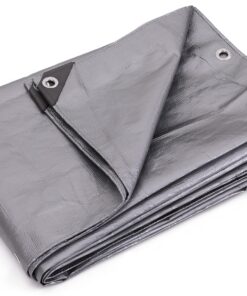 Kotap 12 x 12 Ft. Heavy-Duty Protection/Coverage Tarp, Superior Weave for Greater Longevity, 10-mil Multi-Use, Waterproof, TRS-1212, Silver (1-Pack) Heavy Duty Protection, 10-mil Size: 12' X 12' 13 81TTnfLsdVS