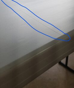 LIFETIME 80160 Commercial Height Adjustable Folding Utility Table, 4 Feet, White Granite 47 81TUKOZyhoL