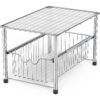 DecoBros Stackable Under Sink Cabinet Sliding Basket Organizer Drawer,Chrome Chrome 87 81TURUA9QNL