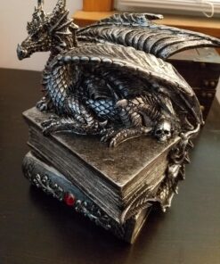 Mythical Guardian Dragon Trinket Box Statue with Hidden Book Storage Compartment for Decorative Gothic & Medieval Décor and Figurines As Jewelry Boxes or Fantasy Gifts for Office Study-Library 47 81TWoaLZBJL