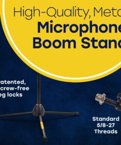 Hola! Music Mic Stand w/Adjustable Height for Home, Studio, Office or Stage Use - Standard Clutch Single Unit Standard Clutch - 1 Unit 34 81TXsG9qbFL