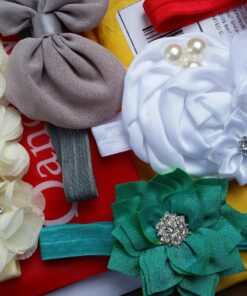 QandSweet Baby Girl Headbands with Polygonal Flower Inlay Rhinestone for Photography (Styles of 9) Styles of 9 25 81TYeCzsfL