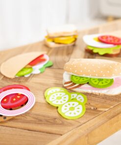 Melissa & Doug Felt Food Sandwich Play Food Set (33 pcs) - Felt Sandwich Play Set For Kids Kitchen, Pretend Play Sandwich, Felt Sandwich Toy For Toddlers Kids Ages 2+,Orange Felt Play Food 36 81Ta3L8vycL