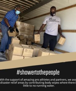 Hustle Clean Body Wipes 9''x8'', Disposable Bathing Wipes For Adults, No Rinse, With Aloe Vera & Vitamin E, Fresh Scent, 40 Individually Wrapped Wipes 10 Count (Pack of 4) 11 81TaDoObJiL