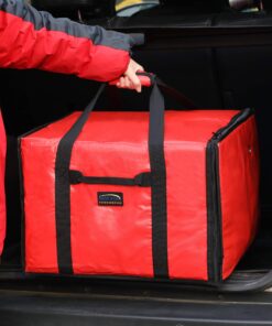 New Star Foodservice 50134 Insulated Pizza Delivery Bag, 20" by 19" by 13", Red 20 by 19 by 13-Inch, Red 16 81TaoCyMlzL