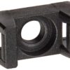 Saddle Mount for Cable Tie, 0.16" Slot Width, 0.13 Screw Size, 0.28" Width, 0.23" Height, 0.5" Length, Black 40 81TboDa9sqL