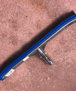 Poolmaster 20183, 18 Inch, 18-Inch Aluminum-Back Swimming Pool Algae Brush with Stainless Steel Bristles, Premier Collection, Black Steel Brush 19 81Td l4oAoL