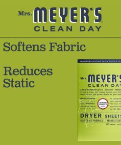 Mrs. Meyer's Clean Day Dryer Sheets, Lemon Verbena, 80 ct (1 Pack (80 Count)) 80 Count (Pack of 1) Lemon Verben 13 81TdLdQlGdL