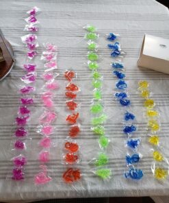 Adorox 72 Pieces Vinyl Glitter Sticky Hands Party Favor Birthday Gifts Toys Goodies (1 1/4" Long) 38 81TeEKIrYYL