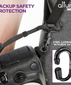 Altura Photo Camera Neck Strap w. Quick Release & Safety Tether For Photographers - Adjustable DSLR Camera Strap for Sony, Nikon & Canon - Safe & Secure Camera Strap 33 81Tfc5nDIVL