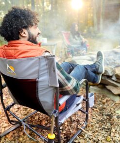 GCI Outdoor Rocker Camping Chair Firepit Rocker Grey 23 81ThLv PGzL