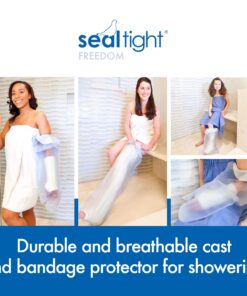 Brownmed - Seal-Tight Freedom Cast & Bandage Protector - Shower Cast Cover for Legs - Waterproof Shower Protector - Leg Cast Bag for Shower & Swimming - Adult Leg 41 81TiBipgHL